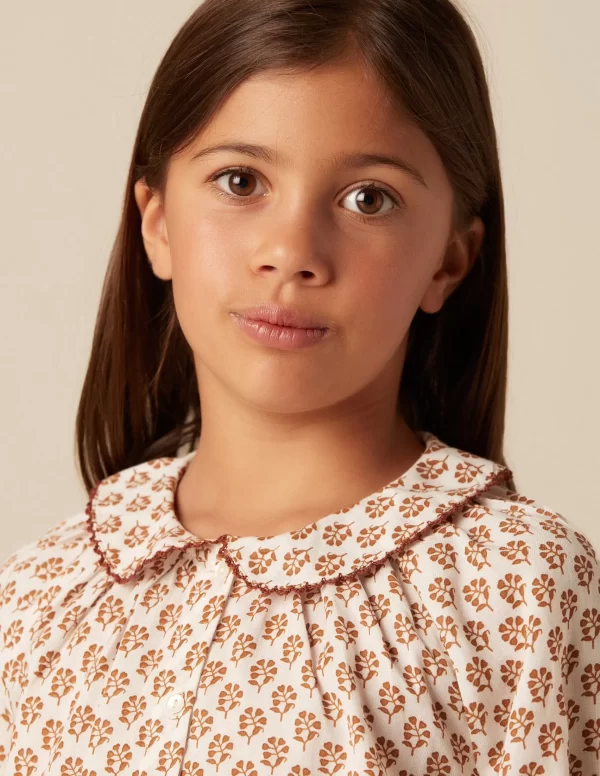 NÍCOLI CAMISA CRUDA FLOR MARRÓN< Camisas