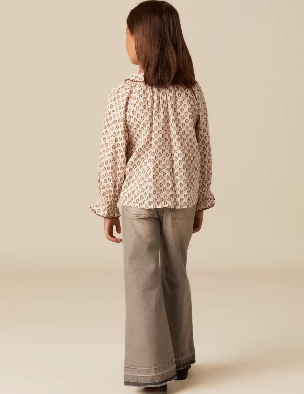 NÍCOLI CAMISA CRUDA FLOR MARRÓN< Camisas