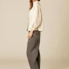 NÍCOLI CAMISA CRUDA RAYA MARRÓN LUREX< Camisas