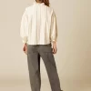 NÍCOLI CAMISA CRUDA RAYA MARRÓN LUREX< Camisas