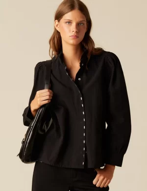 NÍCOLI CAMISA CUELLO PERKINS TACHUELAS< Denim | Camisas