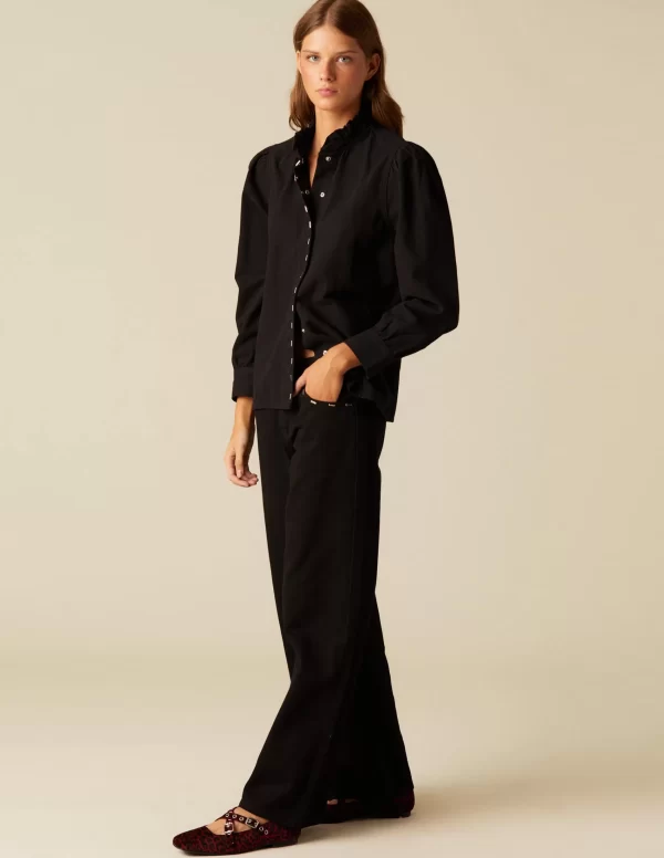 NÍCOLI CAMISA CUELLO PERKINS TACHUELAS< Denim | Camisas