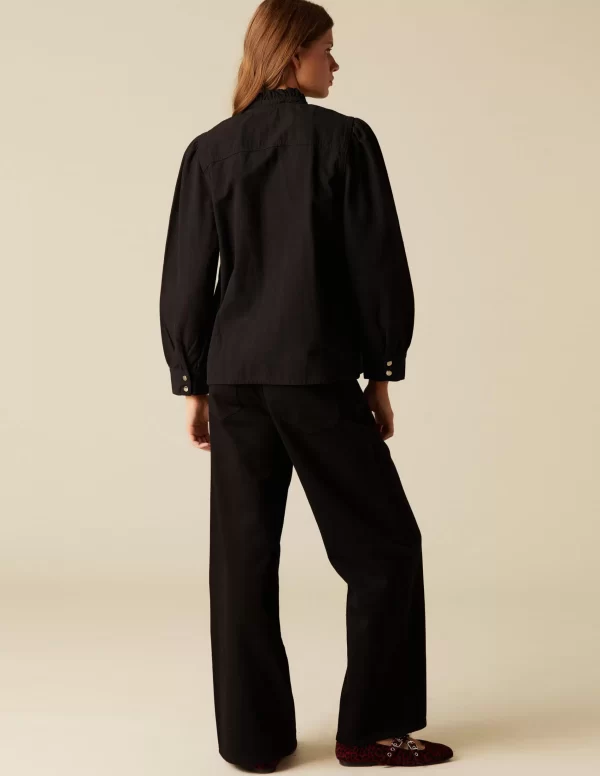 NÍCOLI CAMISA CUELLO PERKINS TACHUELAS< Denim | Camisas