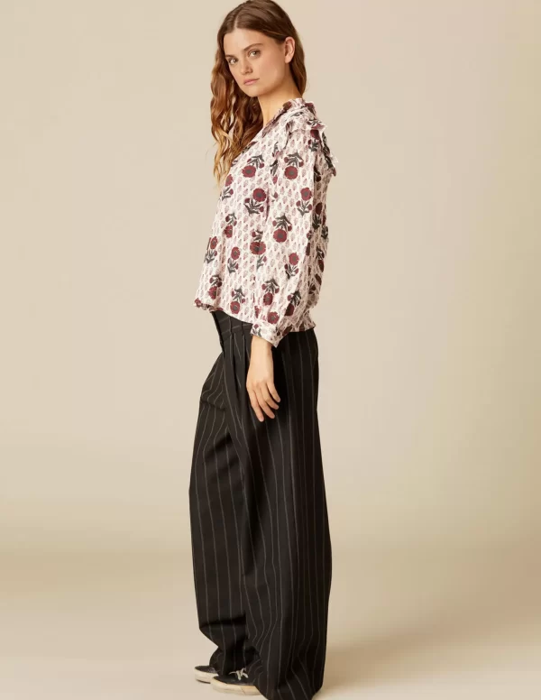 NÍCOLI CAMISA FLOR BUTI OCRE< Camisas