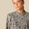 NÍCOLI CAMISA FLOR HOJA AZUL< Camisas