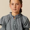 NÍCOLI CAMISA FLOR RAMITO AZUL< Camisas