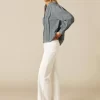 NÍCOLI CAMISA FLOR RAMITO AZUL< Camisas