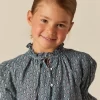 NÍCOLI CAMISA FLOR RAMITO AZUL< Camisas