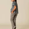 NÍCOLI CAMISA FLOR RAMITO AZUL< Camisas