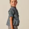 NÍCOLI CAMISA FLOR RAMITO AZUL< Camisas