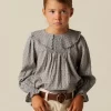 NÍCOLI CAMISA HOJITAS AZUL< Camisas