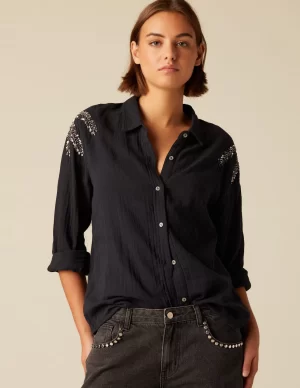 NÍCOLI CAMISA PALMERA BEADS< Camisas