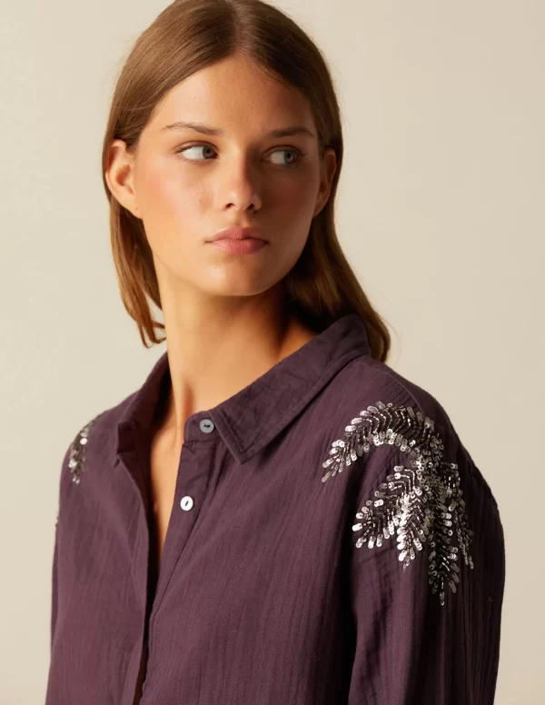 NÍCOLI CAMISA PALMERA BEADS< Camisas