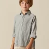 NÍCOLI CAMISA RAYA AZUL< Camisas