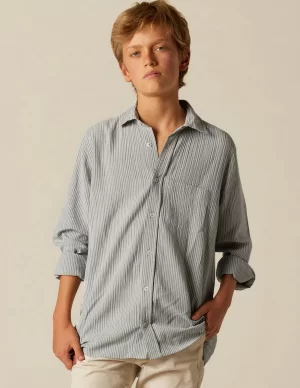 NÍCOLI CAMISA RAYA AZUL< Camisas
