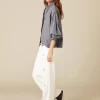 NÍCOLI CAMISA RAYA AZUL LUREX< Camisas
