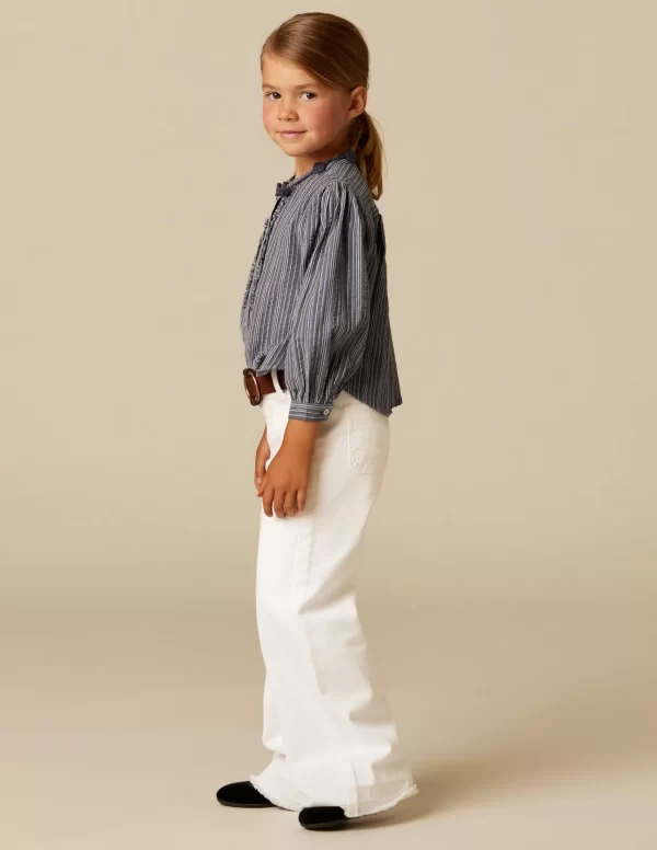 NÍCOLI CAMISA RAYA AZUL LUREX< Camisas