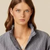 NÍCOLI CAMISA RAYA AZUL LUREX< Camisas