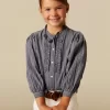 NÍCOLI CAMISA RAYA AZUL LUREX< Camisas