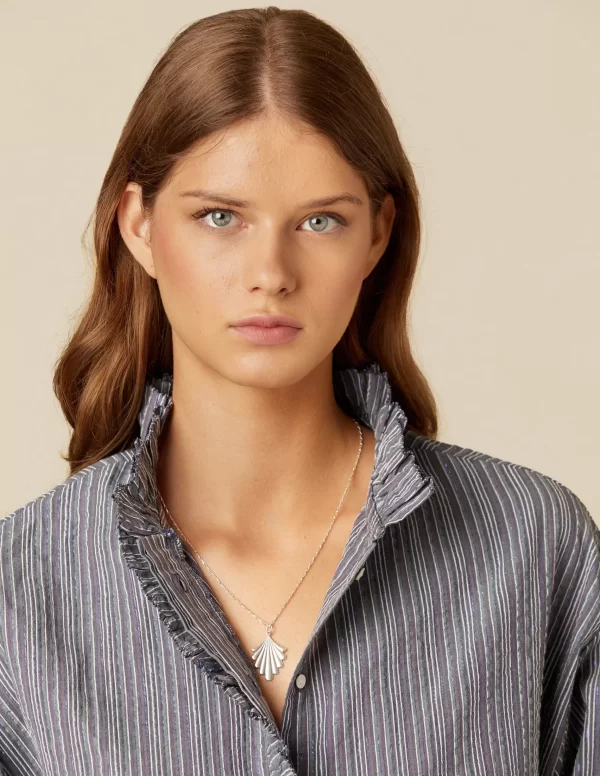 NÍCOLI CAMISA RAYA AZUL LUREX< Camisas