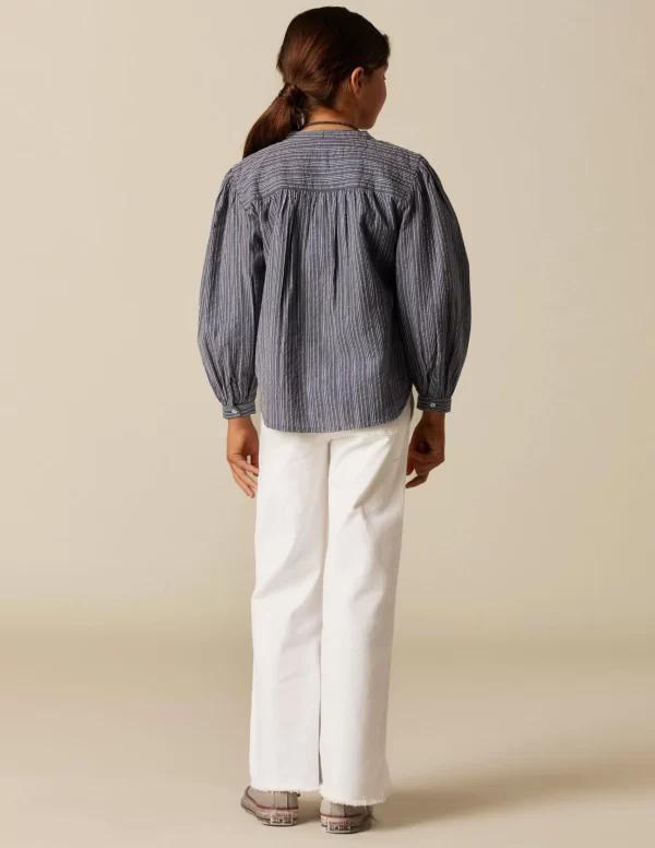 NÍCOLI CAMISA RAYA AZUL LUREX< Camisas
