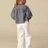 NÍCOLI CAMISA RAYA AZUL LUREX< Camisas