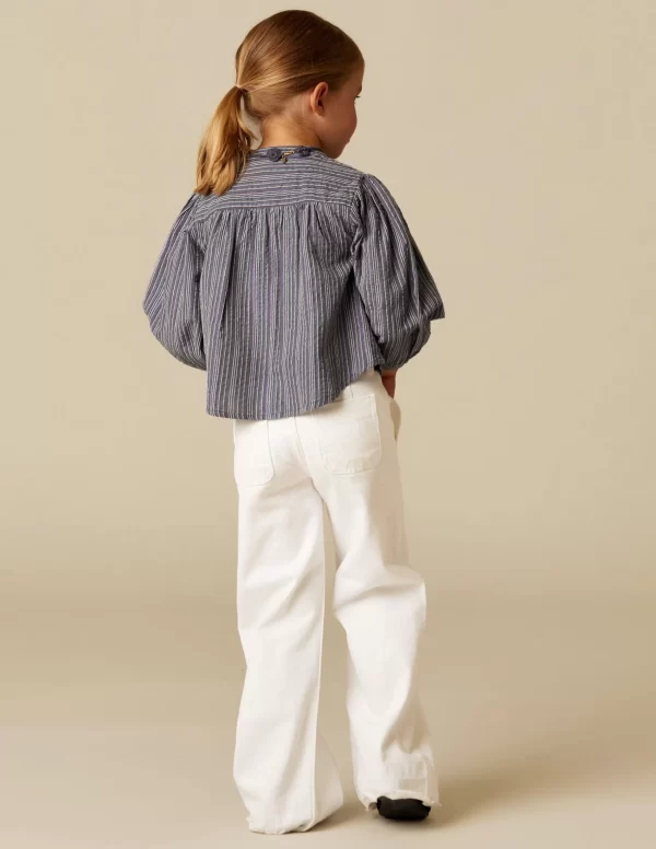 NÍCOLI CAMISA RAYA AZUL LUREX< Camisas