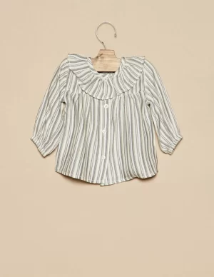 NÍCOLI CAMISA RAYA AZUL MOSTAZA< Camisas