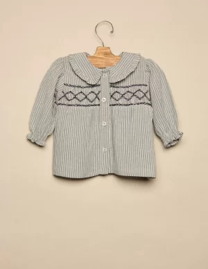 NÍCOLI CAMISA RAYA AZUL NIDOS< Camisas