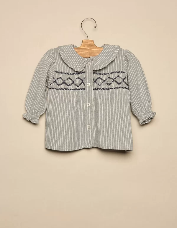 NÍCOLI CAMISA RAYA AZUL NIDOS< Camisas