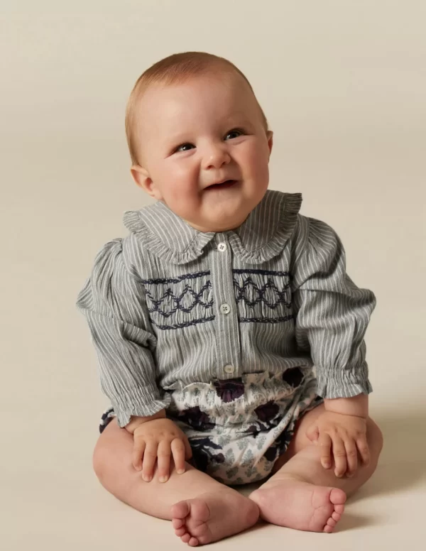 NÍCOLI CAMISA RAYA AZUL NIDOS< Camisas