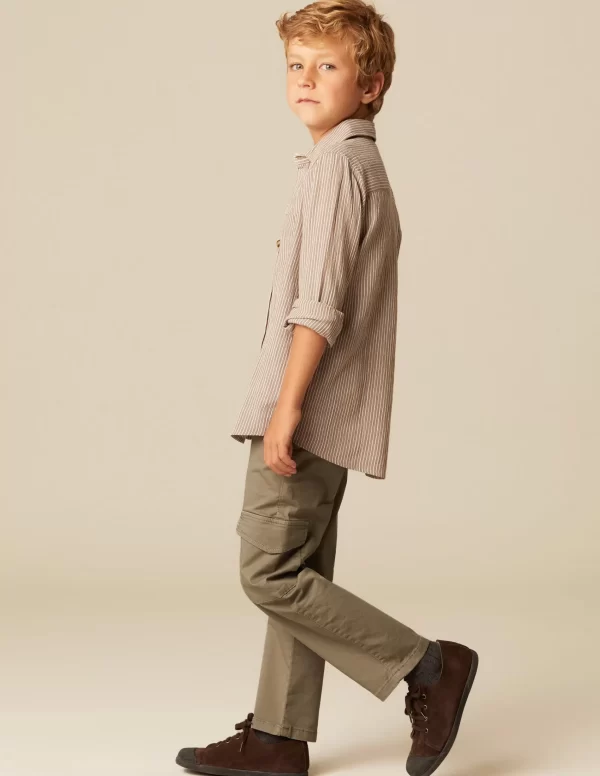 NÍCOLI CAMISA RAYA MARRÓN< Camisas