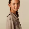 NÍCOLI CAMISA RAYA MARRÓN NIDOS< Camisas