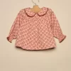 NÍCOLI CAMISA ROSA FLOR MARRÓN< Camisas