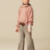 NÍCOLI CAMISA ROSA FLOR MARRÓN< Camisas
