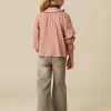 NÍCOLI CAMISA ROSA FLOR MARRÓN< Camisas