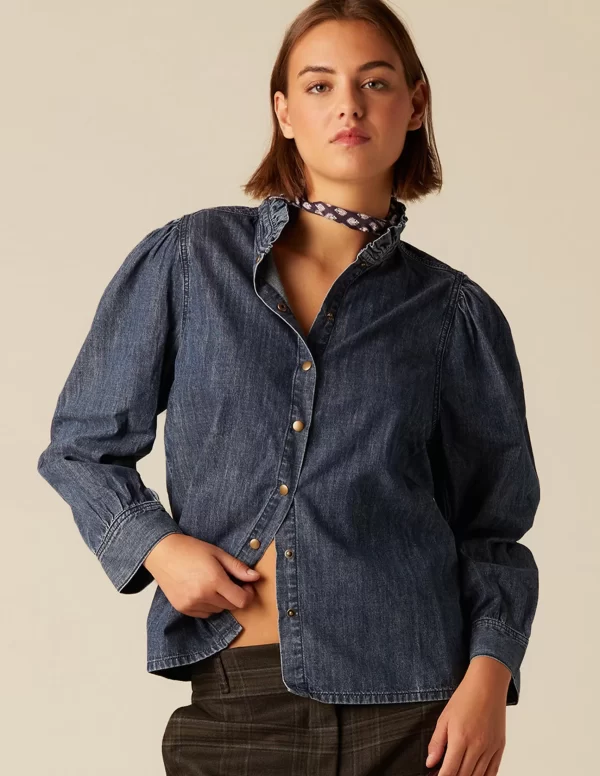 NÍCOLI CAMISA VAQUERA AZUL< Denim | Camisas
