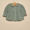 NÍCOLI CAMISA VERDE PESPUNTE MOSTAZA< Camisas