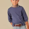 NÍCOLI CAMISETA MANGA LARGA AZUL OSCURO< Camisetas