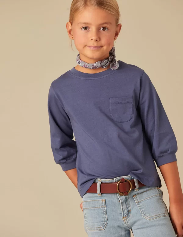 NÍCOLI CAMISETA MANGA LARGA AZUL OSCURO< Camisetas