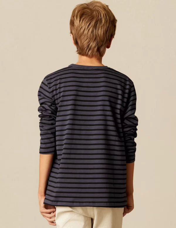 NÍCOLI CAMISETA SOLIDARIA RAYA GRANDE AZUL< Camisetas