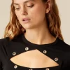 NÍCOLI CAMISETA TACHAS NEGRA< Camisetas | Tops