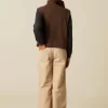 NÍCOLI CHALECO CUELLO VUELTO MARRÓN< Punto