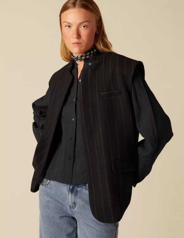 NÍCOLI CHALECO OVERSIZE RAYA< Chalecos