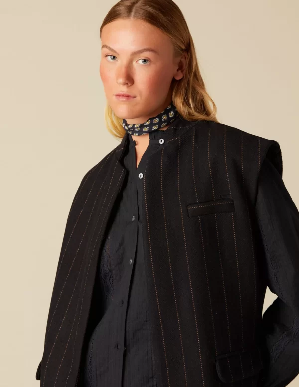 NÍCOLI CHALECO OVERSIZE RAYA< Chalecos