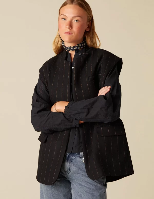 NÍCOLI CHALECO OVERSIZE RAYA< Chalecos