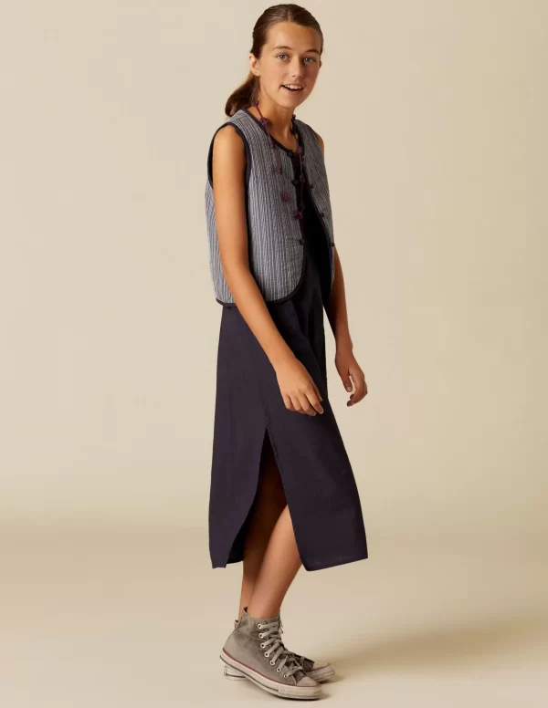 NÍCOLI CHALECO RAYA AZUL LUREX< Chalecos