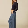 NÍCOLI CHAQUETA BOTONES CANALé AZUL< Punto