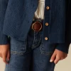 NÍCOLI CHAQUETA PUNTO DIBUJO AZUL< Punto