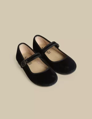 NÍCOLI CHINAS TERCIOPELO NEGRO< Zapatos